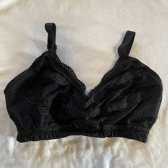 Curvy Bralette - Wire-free - Black - 32DD 34DD 34F - Picture 1 of 8
